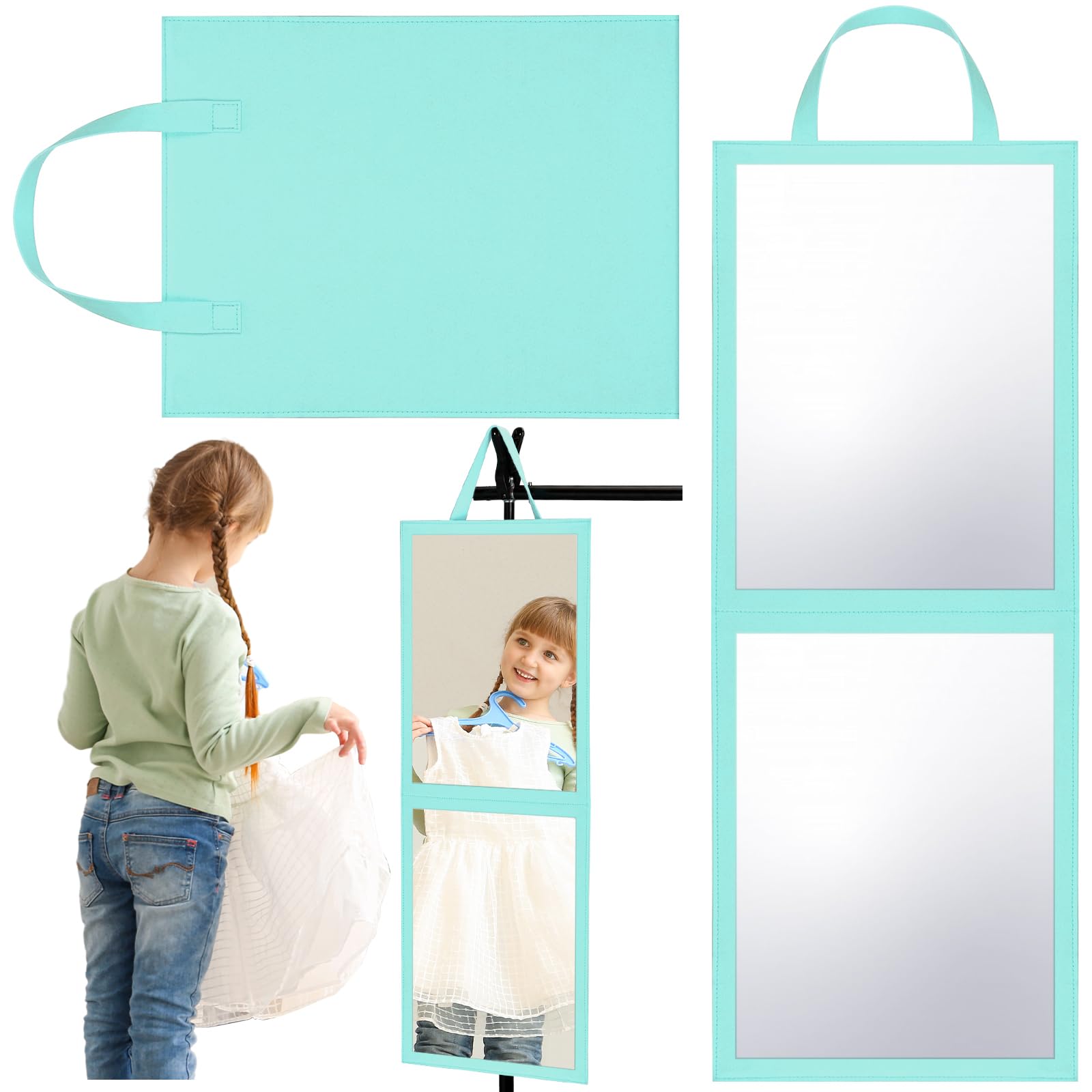 Travel Foldable Full Length Mirror 33.5 X 13.4 Inch Backstage Folding Hanging Mirror Dance Bag Mirror Christmas For Gifts Dance