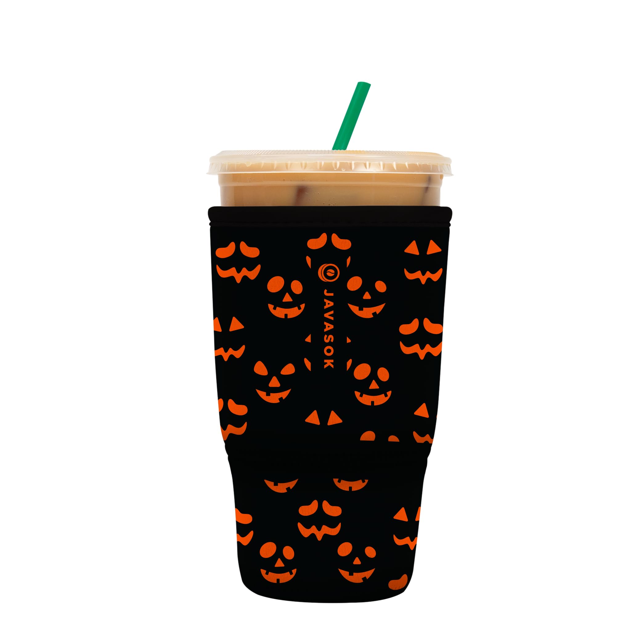 Sok It JavaSok Iced Coffee & Cold Soda Insulated Neoprene Cup Sleeve (Fright Night Lights, Large: 30-32oz)