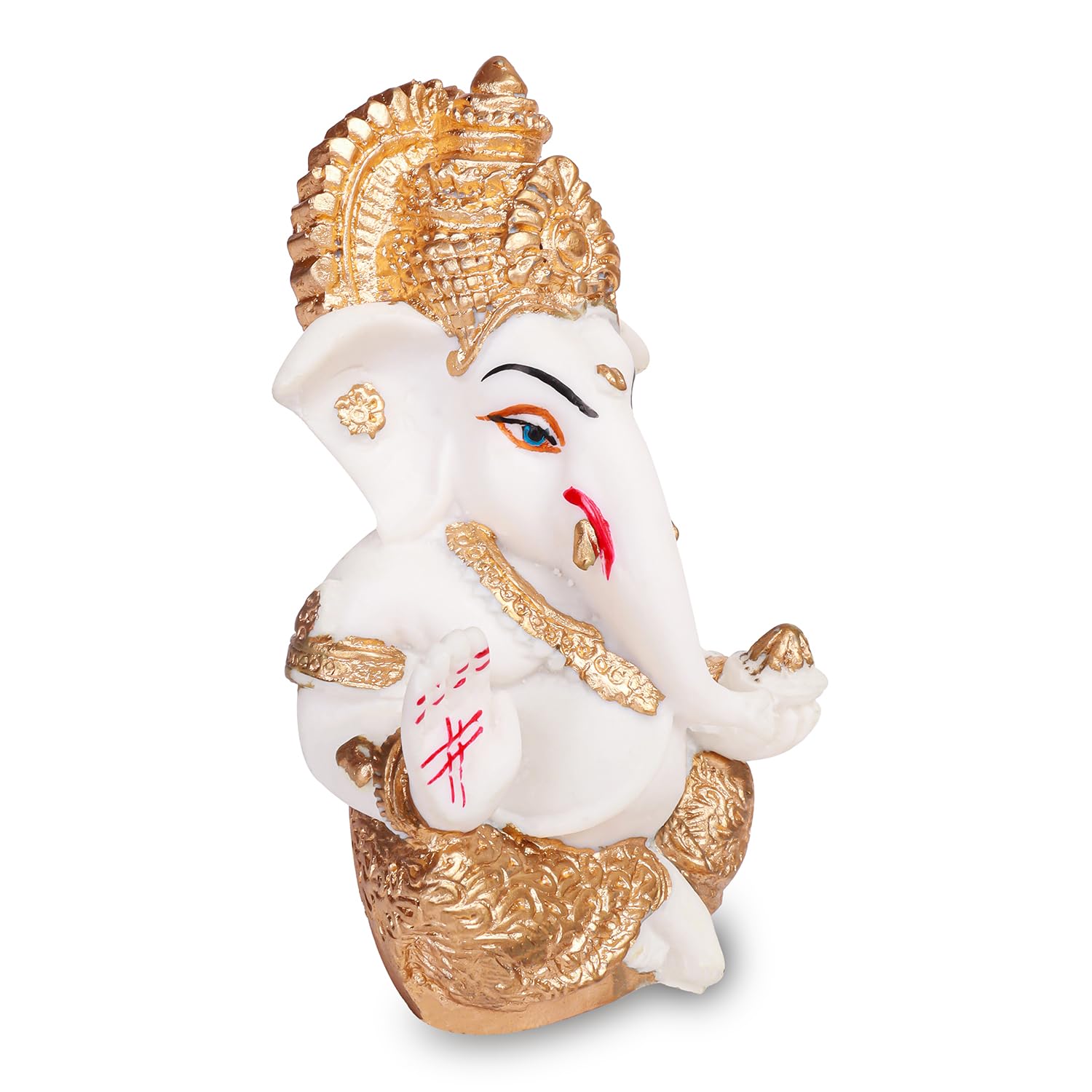 Neonest Elegant Gold-Plated Ganesha Idol For Home And Office | Hindu God Ganesh Murti For Pooja Room, Mandir & Gift | Decorative