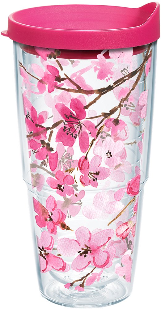 Japanese Cherry Blossom 24 Oz Tumbler With Lid