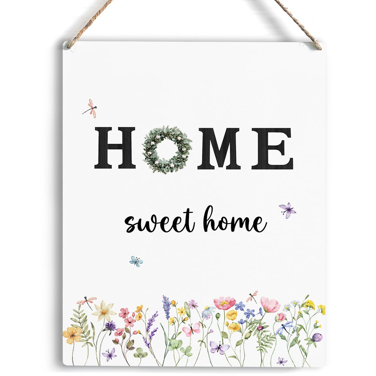 YCYD Home Sweet Home Sign, Country Style Wall Decor, for Living Room Decoration, 8 x 10 Inches House Warming Gift