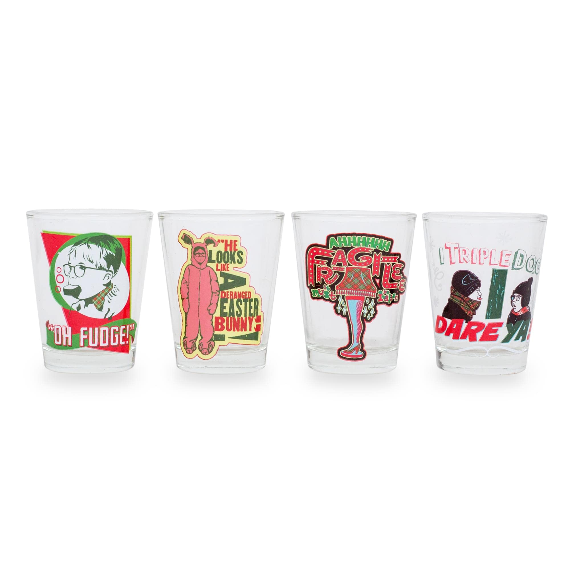 A Christmas Story Quotes 2-Ounce Mini Shot Glasses  Set Of 4