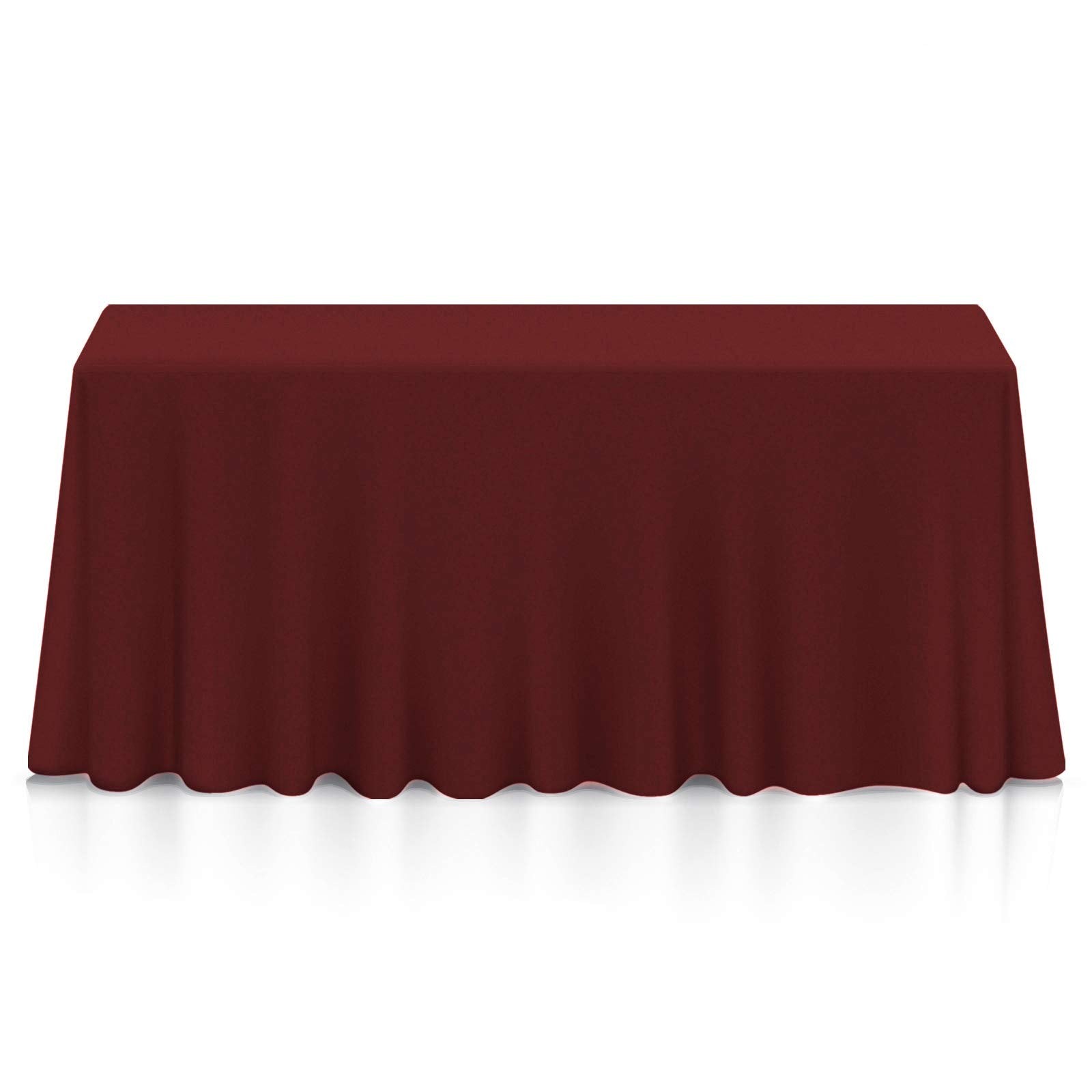 Lann'S Linens - 90 X 156 Premium Tablecloth For Wedding/Banquet/Restaurant - Rectangular Polyester Fabric Table Cloth - Burg