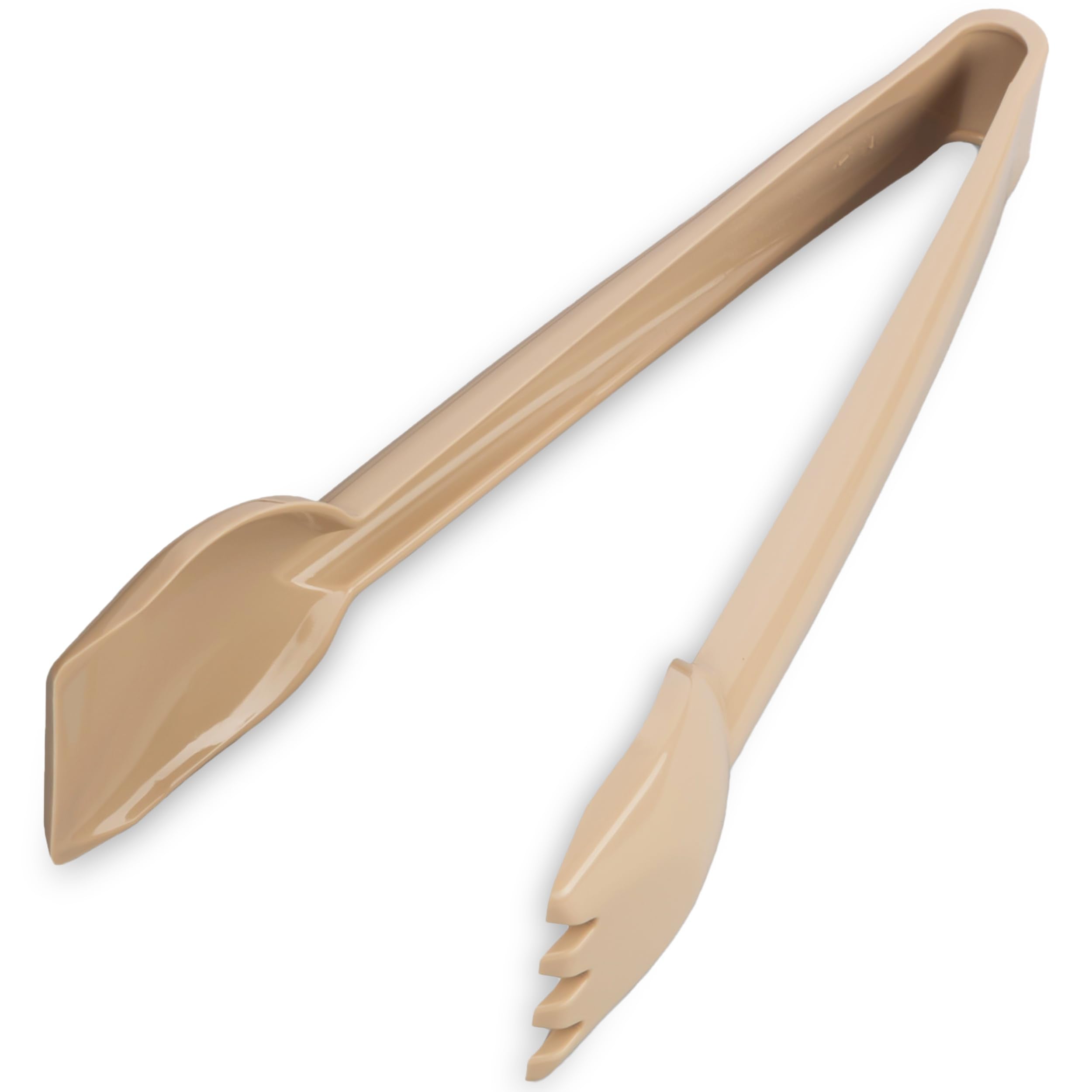 Carlisle FoodService Products 460606 Carly Salad Tong, 6 Salad Tong, Beige (12 Pack)