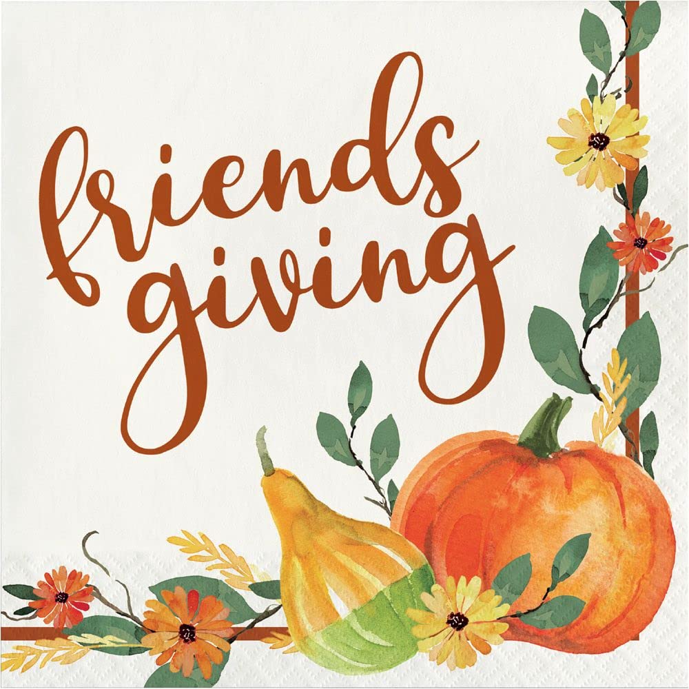 Party Creations Thanksgiving Harvest Supply Pack | Bundle Includes Paper Dinner Plates, Dessert Plates & Napkins for 8 People Au