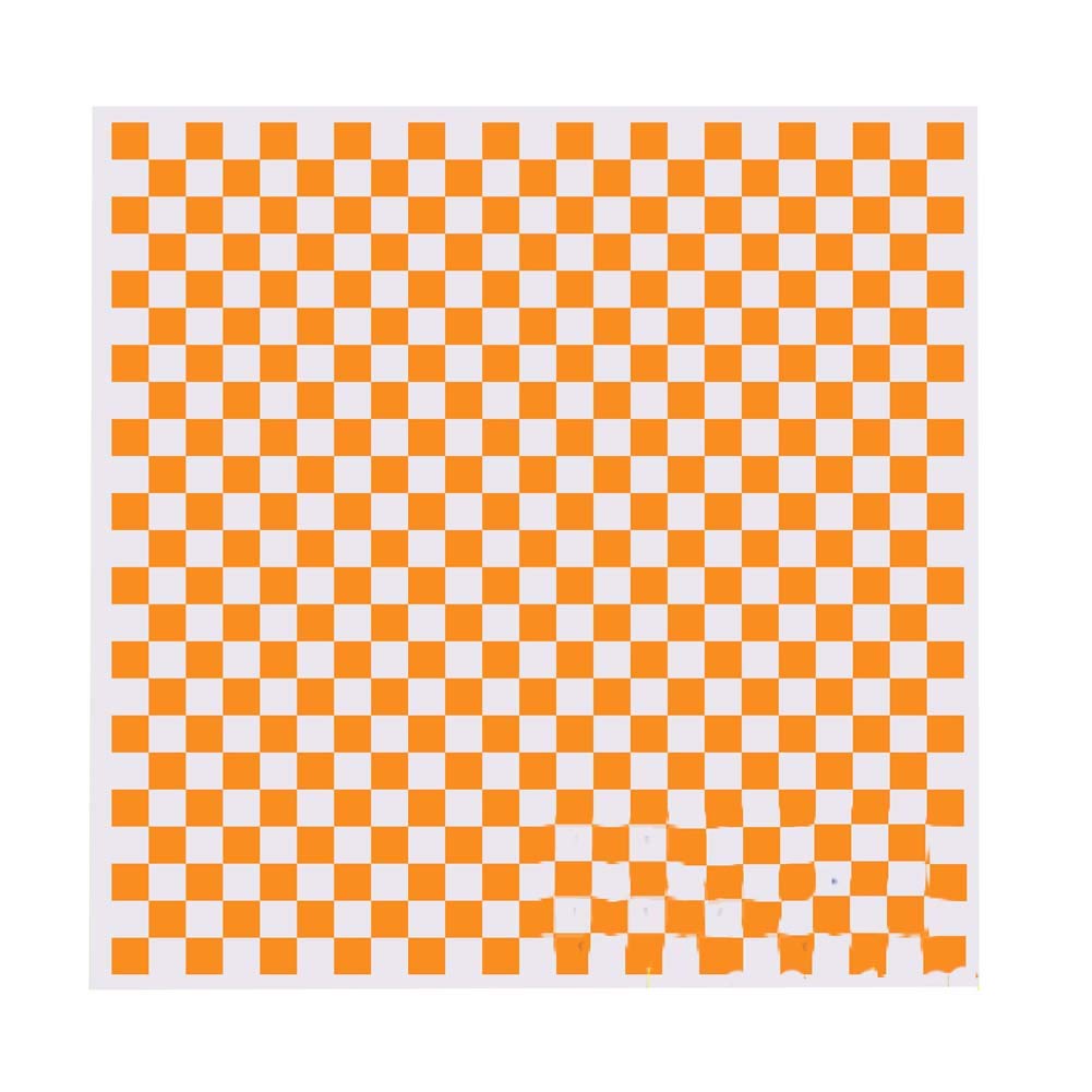 200 Pcs Baking Papers Grease-Proof Wax Papers Hamburger Papers [Orange Lattice]