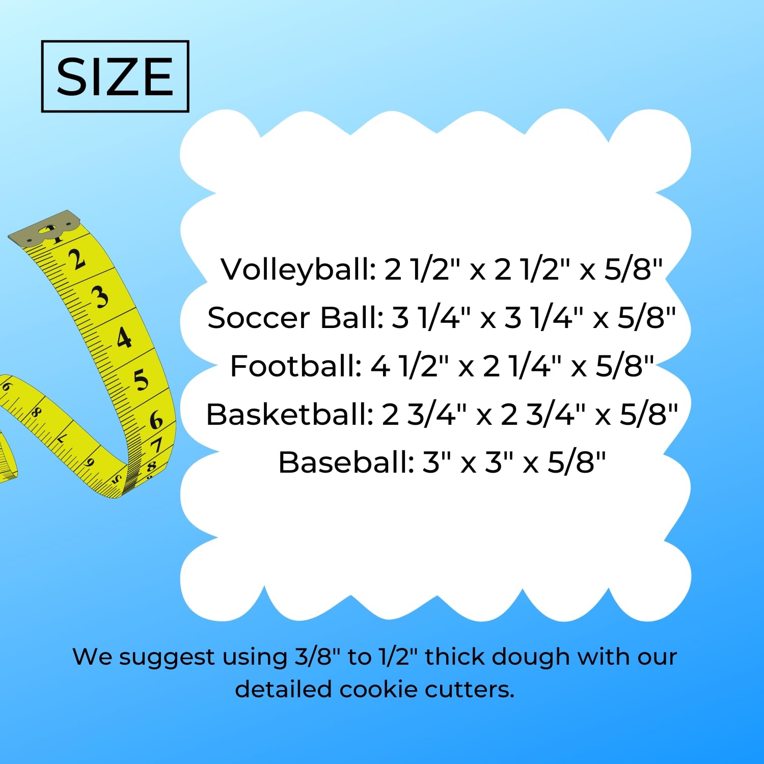 Sports Balls Volleyball Soccer Football Basketball Set Of 5 Cookie Cutters Made In Usa Pr1079
