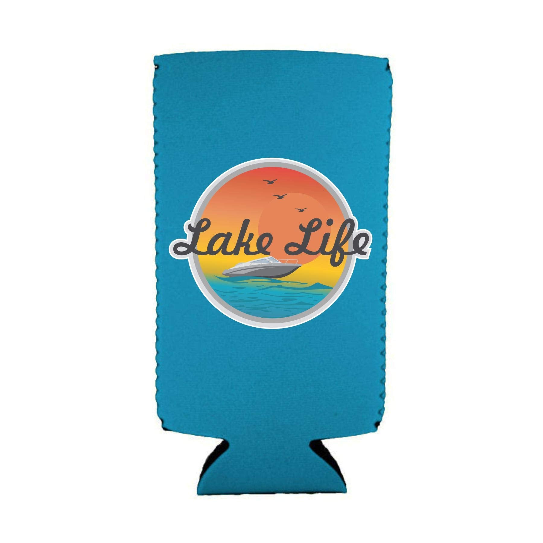 Lake Life Slim Can Coolie (Light Blue, 2 Pack)