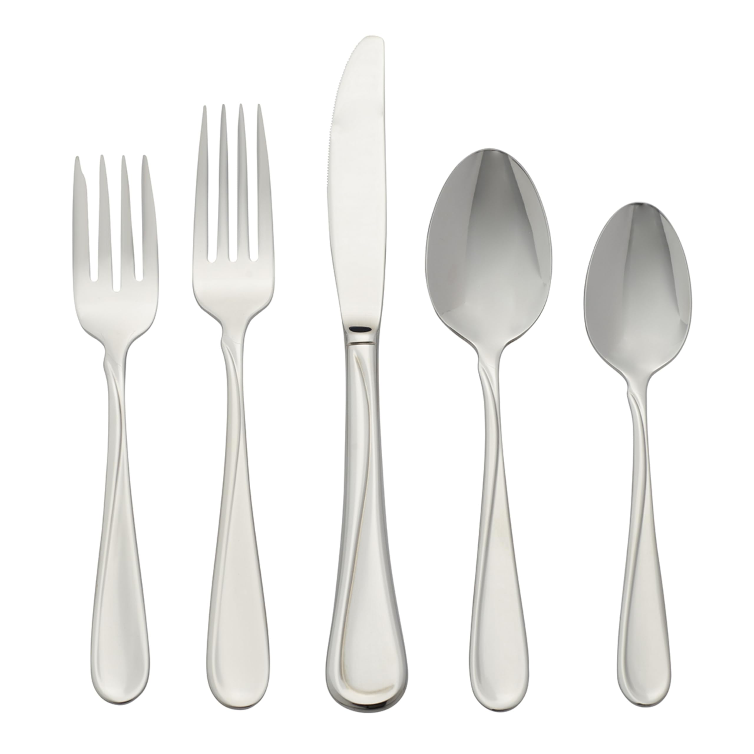 Oneida Flight 65 Piece Everyday Flatware, Service For 12, 18/0 Stainless Steel, Silverware Set, Dishwasher Safe