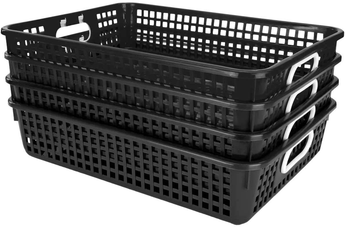 Really Good Stuff - 666019 Plastic Desktop Paper Storage Baskets For Classroom Or Home Use - 14   X10    Plastic Mesh Baskets Ke