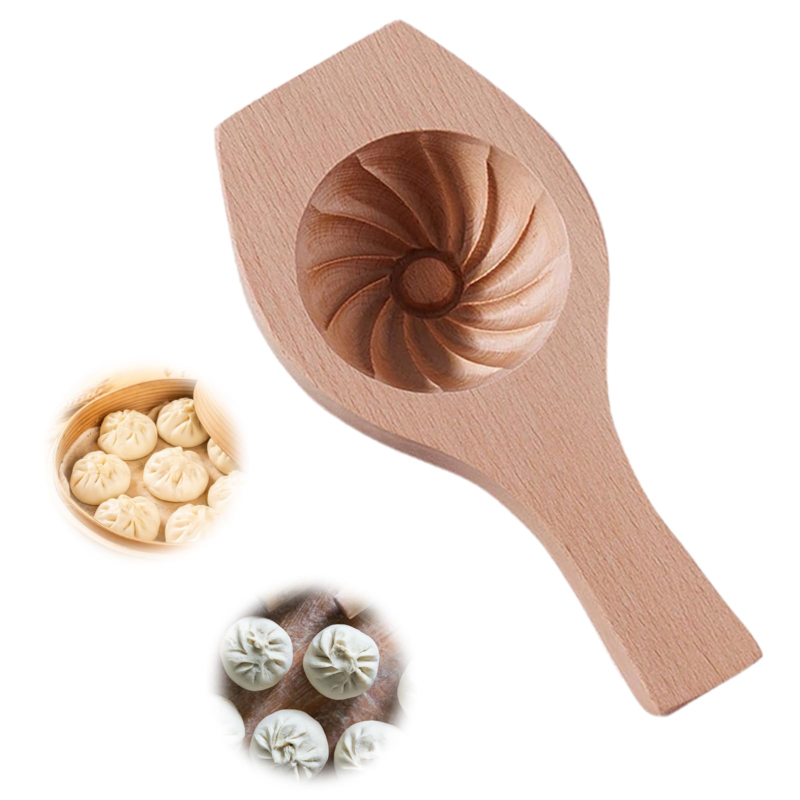 Wshxjzyay Diy Steamed Bun Wooden Moon Cake Flower Shape Cookie Mid Autumn, Diy Steamed Bun Molds, Wooden Steam Bun Mold, Baozi D