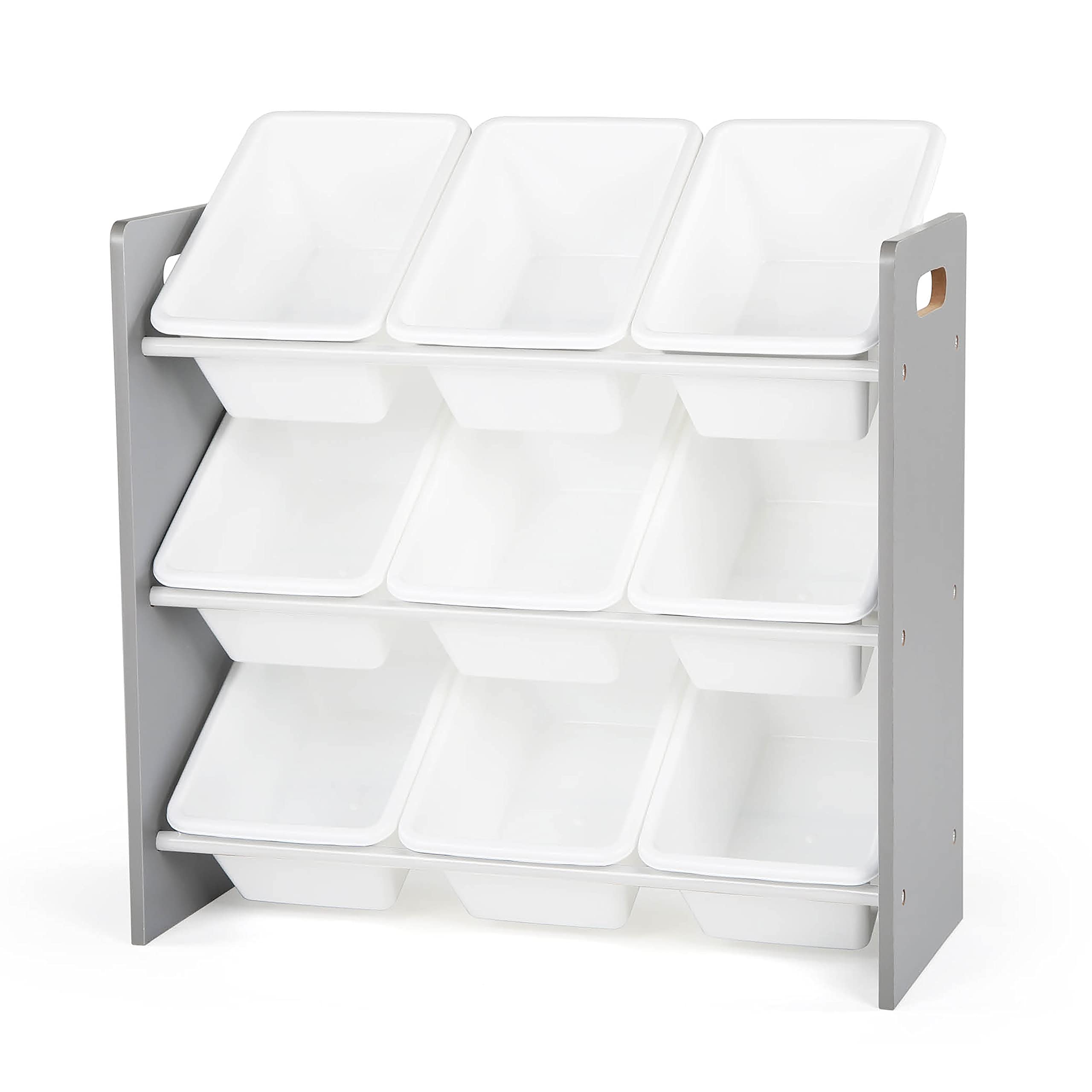 Humble Crew, Grey/White Toy Organizer, 9 Bin Storage, 24 '' Tall