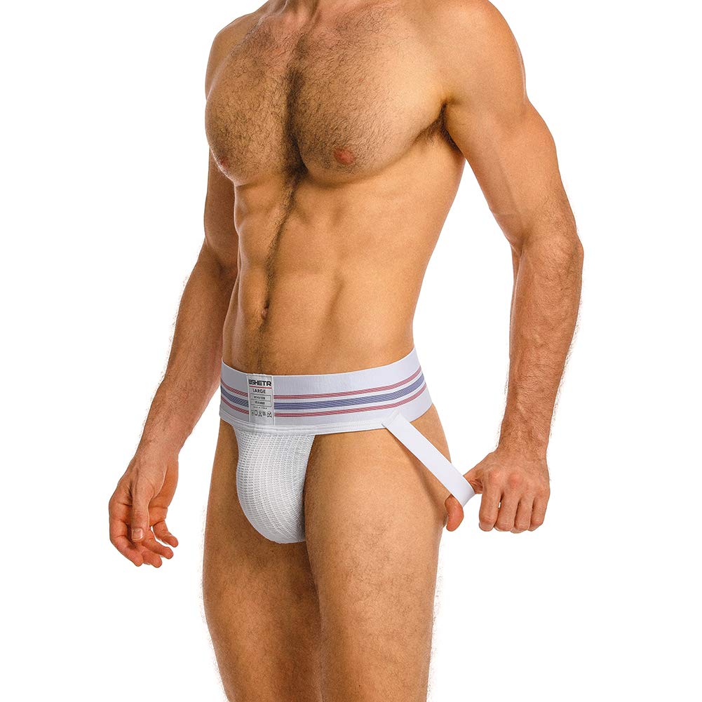 Bshetr Mens Athletic Supporters Jockstrap Active Underwear (4-Pack(Multipack), Xl:36-38,91Cm-96Cm)