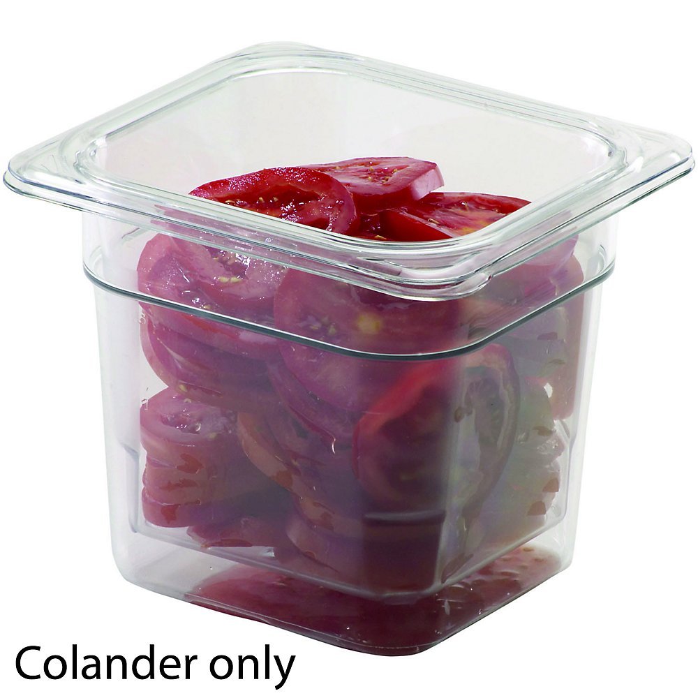 Food Pan Colander 1/6 X 5'' Camwear Clear