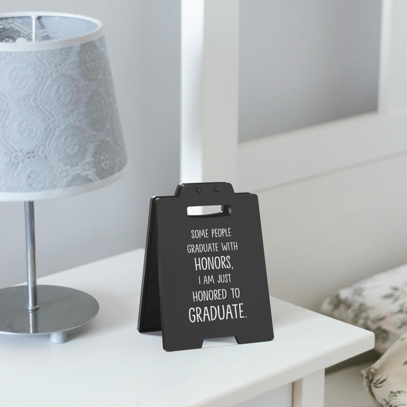 Funny Graduation Gifts for Friends, Congratulations Gift for Her, Him College Graduates - Sarcastic Graduation Sign - Ideal for