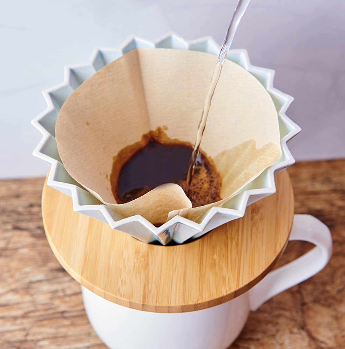 Mozacona Ceramic Pour Over Coffee Filter,Coffee Dripper