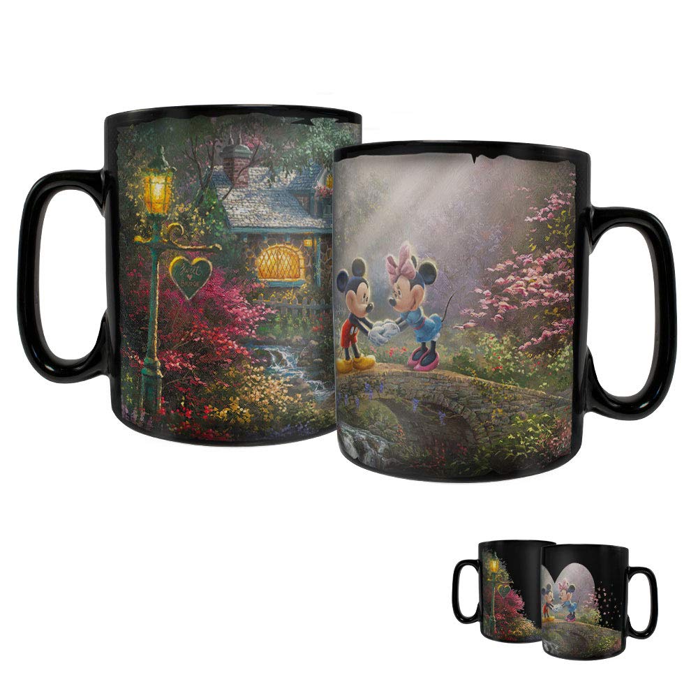Morphing Mugs Disney - Mickey and Minnie Mouse - Sweetheart Bridge Heat Sensitive Clue Mug - Full image revealed when HOT liquid