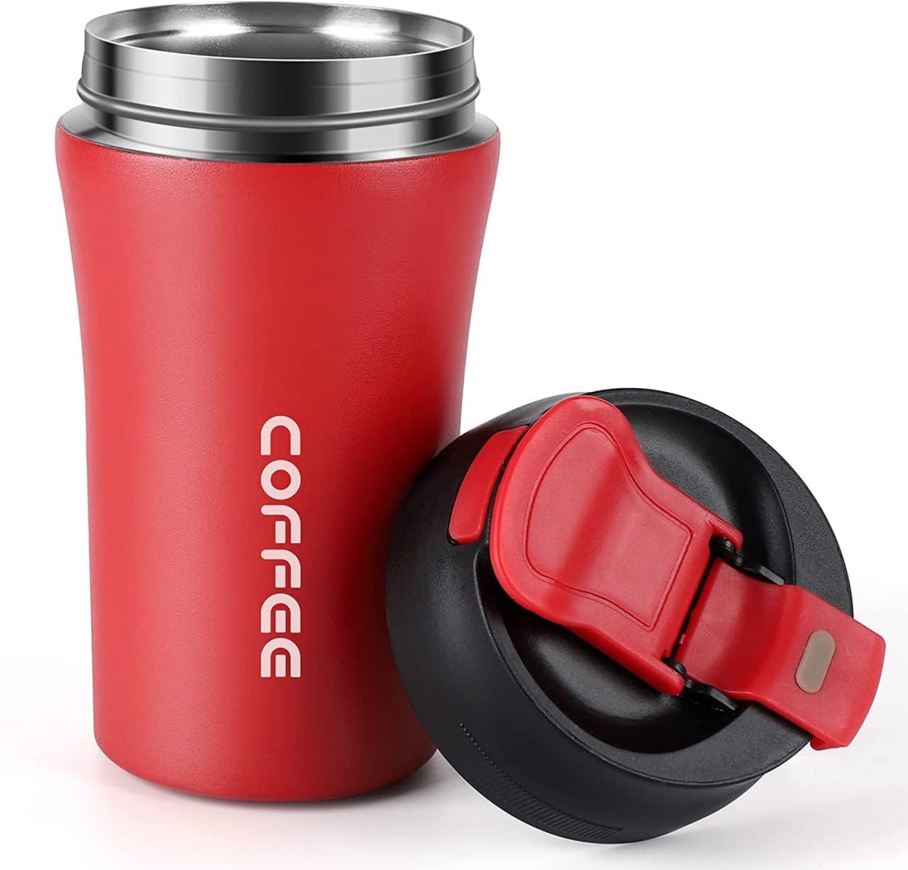 Shrux Travel Coffee Mug,Vacuum Insulated Coffee Travel Mug Spill Proof With Lid And Straw|Stainless Steel Reusable Coffee Tumble