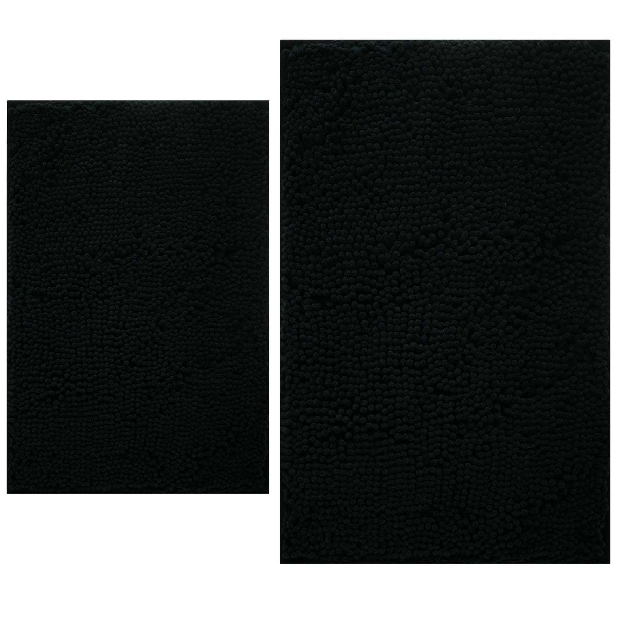 Boankodu Bathroom Rugs Sets 2 Piece, Absorbent Bath Mat For Bathroom Very Soft Chenille Bathroom Rug Non-Slip, 32X20 Inch + 20X2