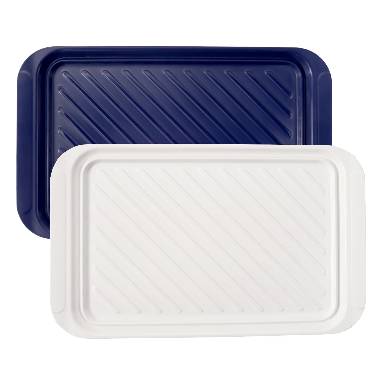 Tp Serving Trays With Handles, Melamine Grill Prep And Serving Platters For Outdoor, Parties And Bbq Dishwasher Safe Food Tray,