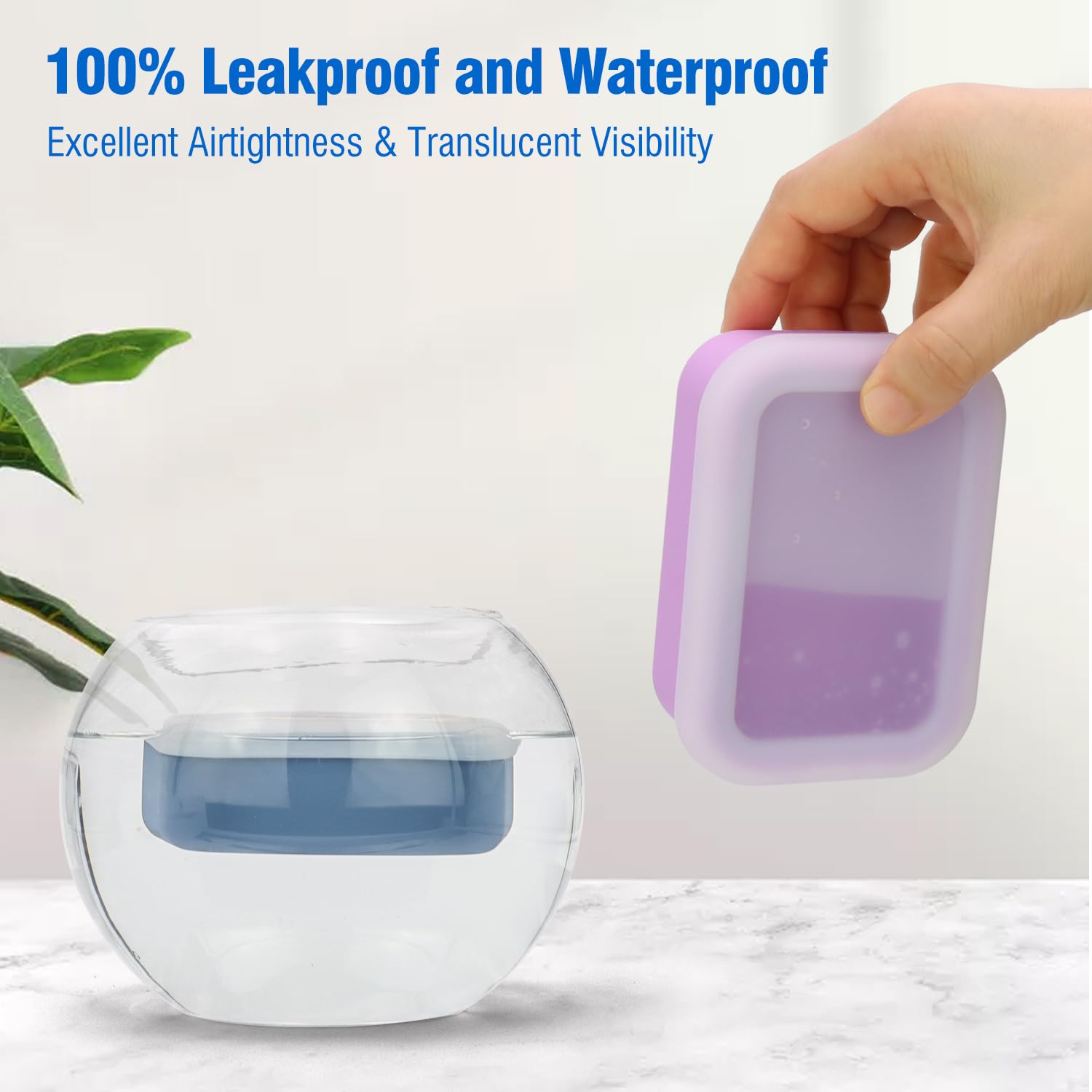 Aimaiaimai Enhanced Leak Proof Travel Soap Container, Compact Silicone Travel Soap Holder With Drainage Pad, Shampoo Bar Travel