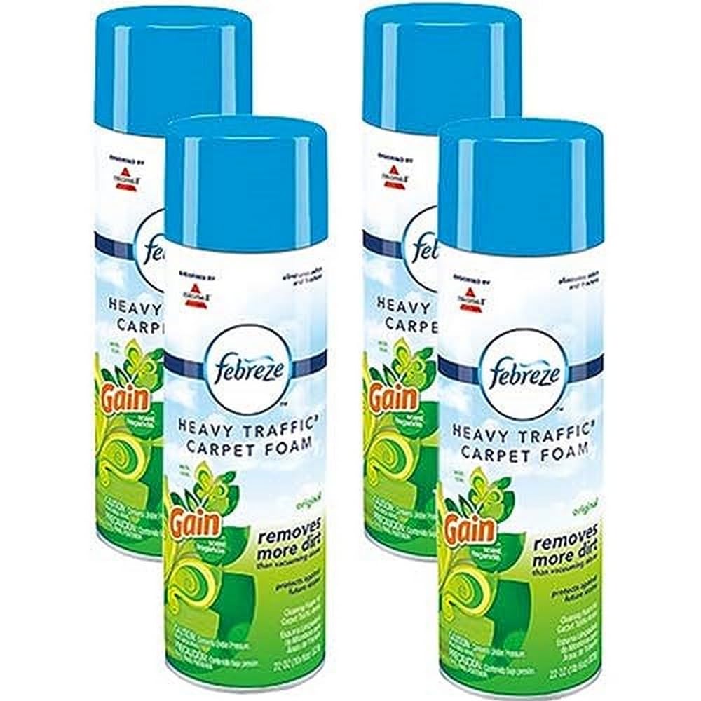 BISSELL Heavy Traffic Carpet Foam, Gain, 22oz (Pack of 4), 14399-New Condition