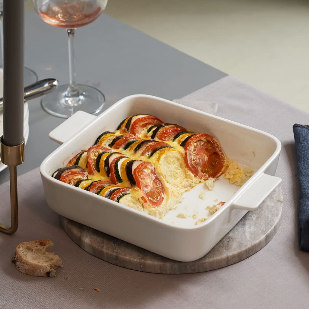 Villeroy & Boch Clever Cooking Square Baking Dish, 8.25 X 8.25 In, Premium Porcelain, White