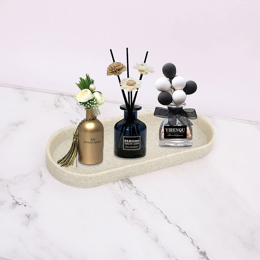 Beige Resin Bathroom Accessory Set, 5 Pcs Bathroom Accessories Set With Lotion Dispenser,Soap Dish,Toothbrush Holder,Vanity Tray