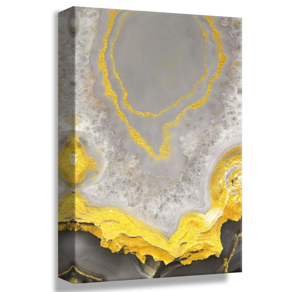 Nwt Canvas Wall Art Abstract Gem Stone Onyx Natural Marble - 24X36 Inches
