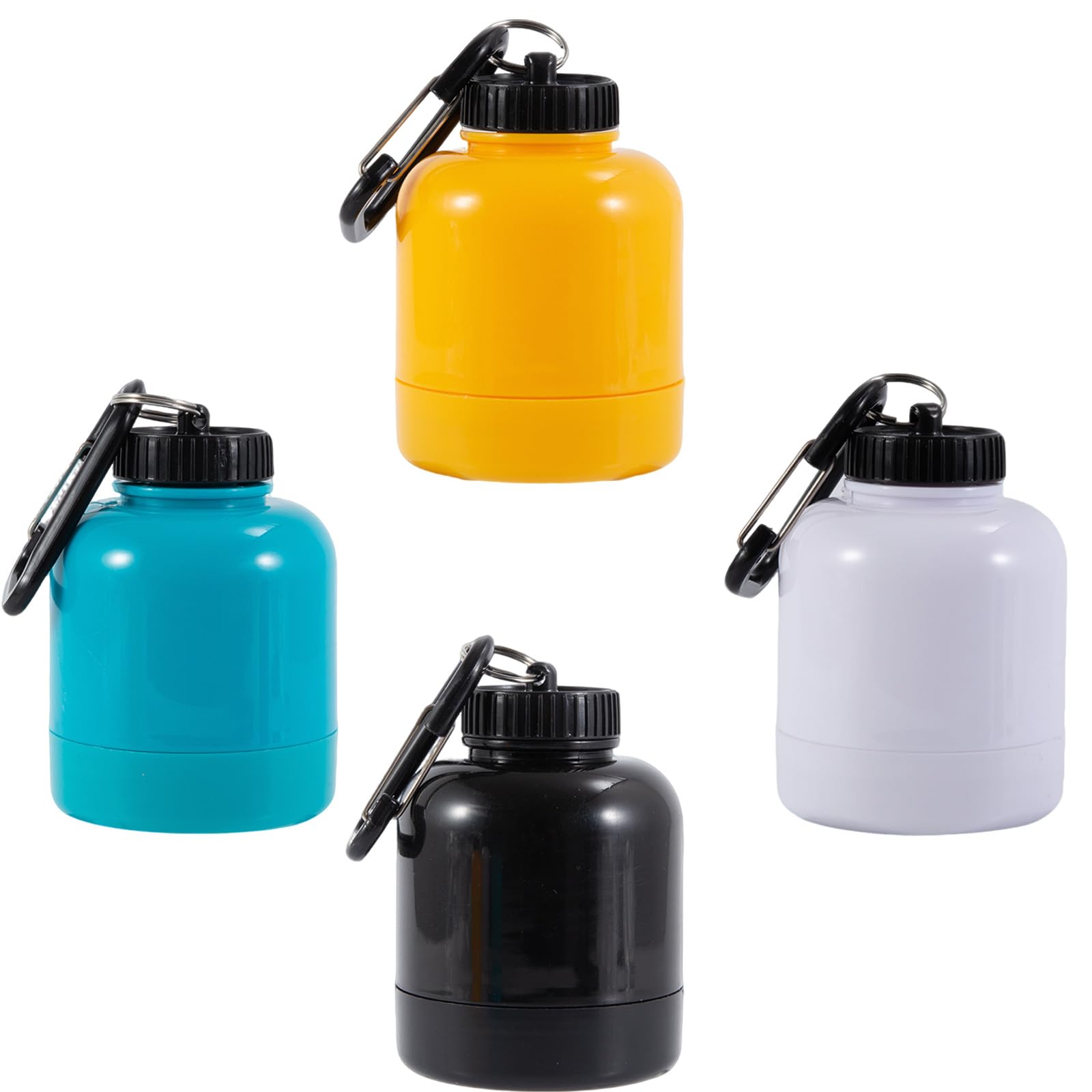4 Pack Protein Powder Container to Go with Keychain, Leakproof Lightweight