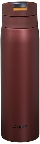 Tiger MCX-A502RO Sahara Mug  Stainless Steel Bottle  16.9 fl oz (500 ml)  One-Touch  Lightweight  Red Oak