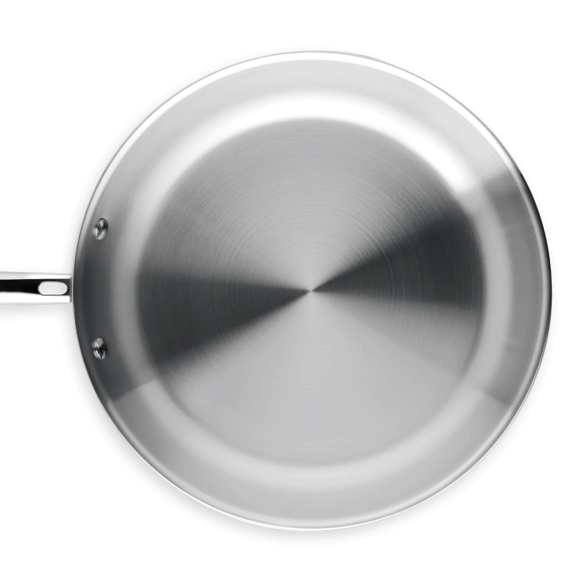 Misen 12 Inch Stainless Steel Frying Pan - 5 Ply Professional Cookware, Induction Compatible, Model MK-2013-2