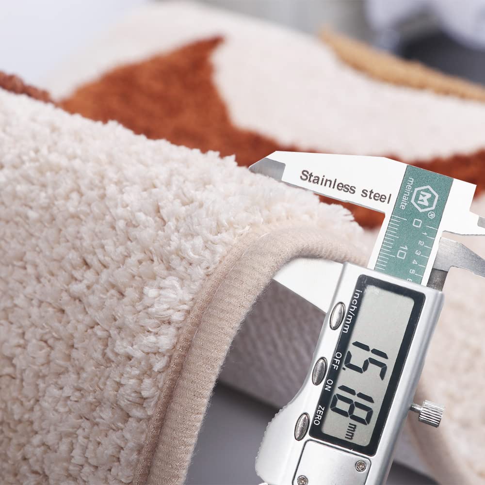 Boho Bathroom Rugs Runner Non-Slip Moon Phases Microfiber Bohemian Bath Mats Washable Carpet For Tub, Shower, Bedroom, Beige, 20