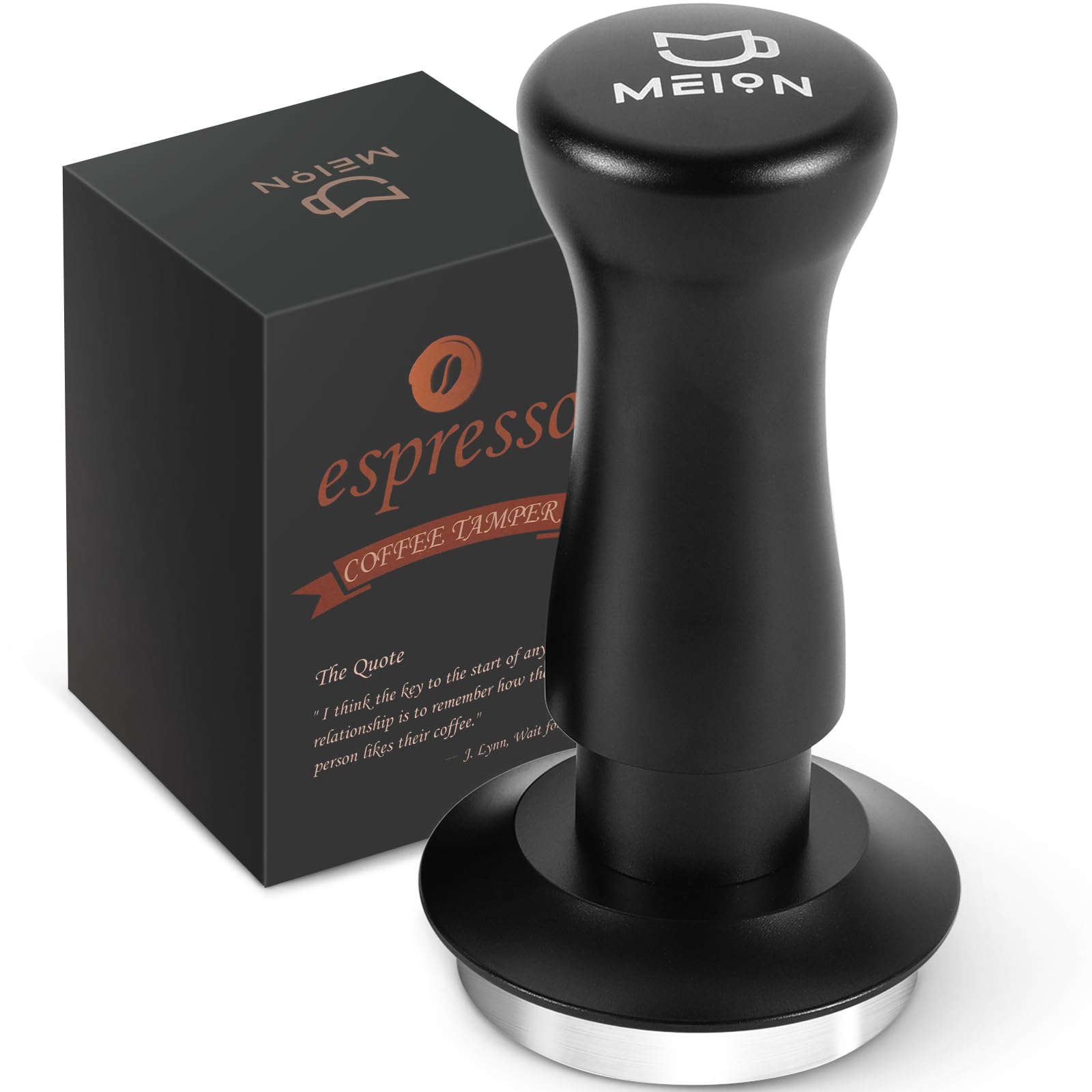Meion Espresso Tamper 53.3Mm Coffee Tamper, Calibrated Dual Spring Loaded Barista Tamper With Stainless Steel Base, Comes With A
