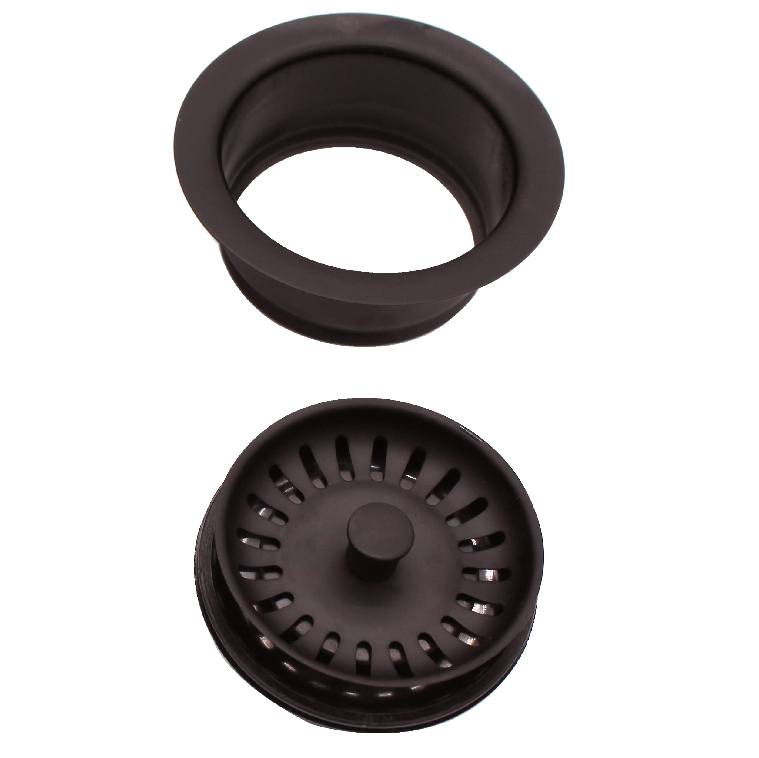 Westbrass D2089Sev-12 3-1/2'' Kitchen Sink Waste Disposal Drain Flange And Basket Strainer, Oil Rubbed Bronze