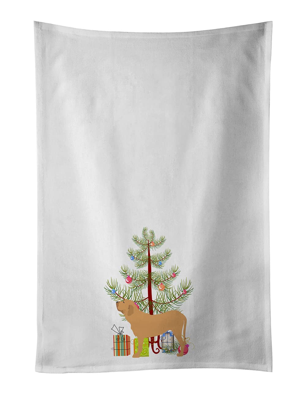 Fila Brasileiro Merry Christmas Tree White Kitchen Towel Set of 2