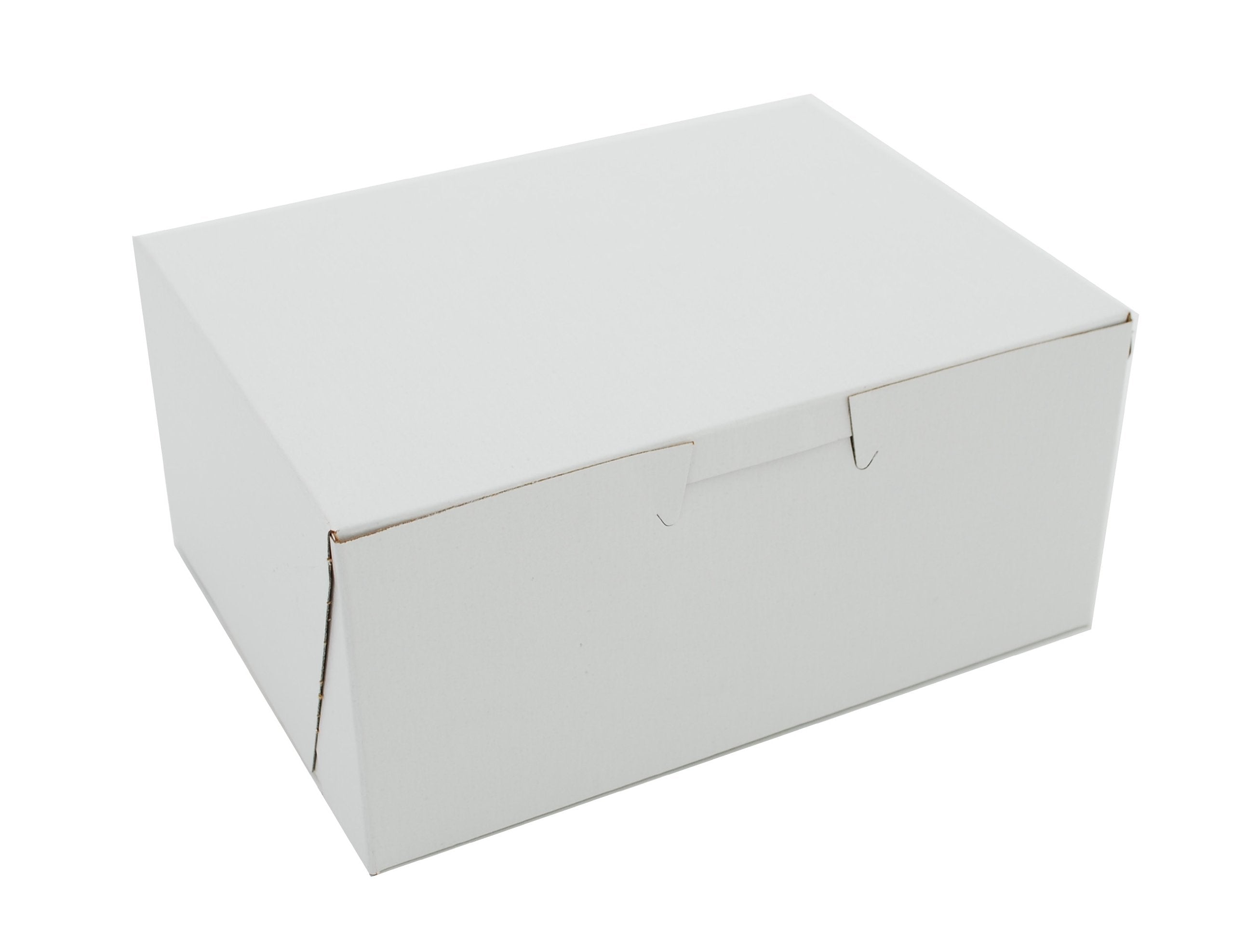 Southern Champion Tray 0903 Premium Clay Coated Kraft Paperboard White Non-Window Lock Corner Bakery Box, 6 Length X 4-1/2 W