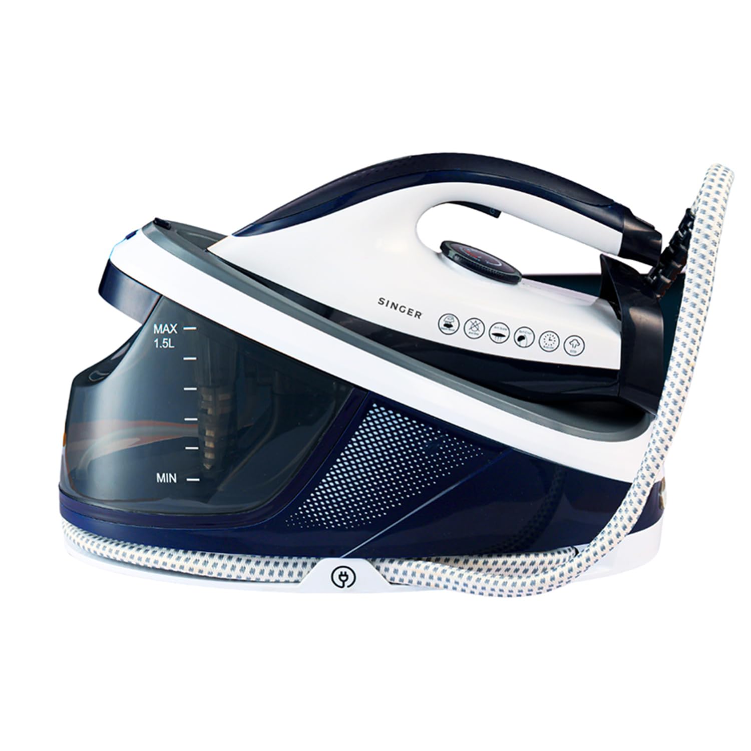 Singer Steaminator 8 Bar 2600 W Steam Generator Iron | 100 G/Min Continuous Steam | 1.5L Water Tank | Ceramic Soleplate | Vertic