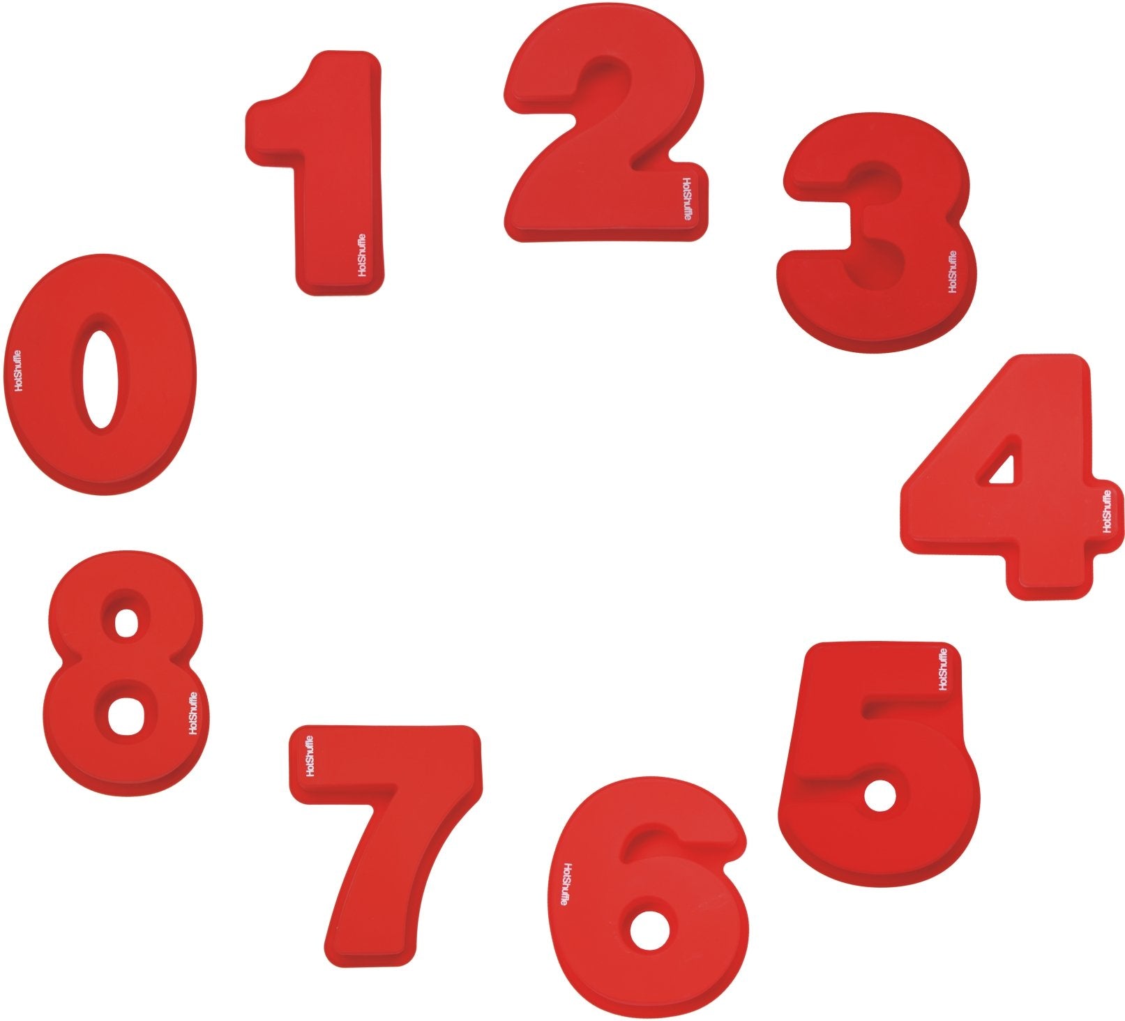 Hotshuffle 13 Inch (33Cm) Xl Silicone Number Cake Tin Mould Baking Birthday Anniversary (Full Set Of 9 Moulds)