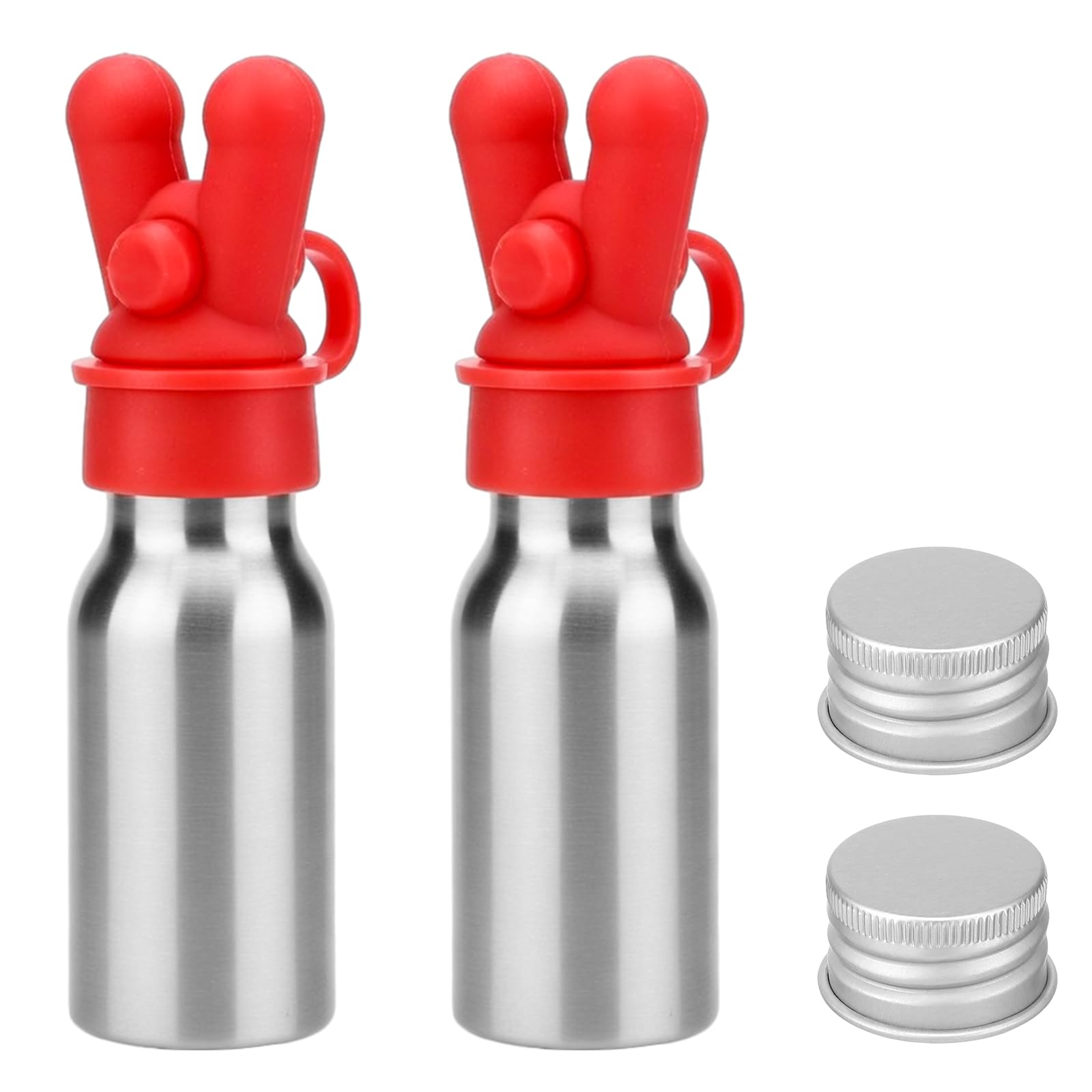 Chunful 2 Pcs Essential Oil Inhalers Leakproof Double Hole Aluminum Aroma Nasal Inhaler Cap Mini Perfume Dispenser Bottle for En