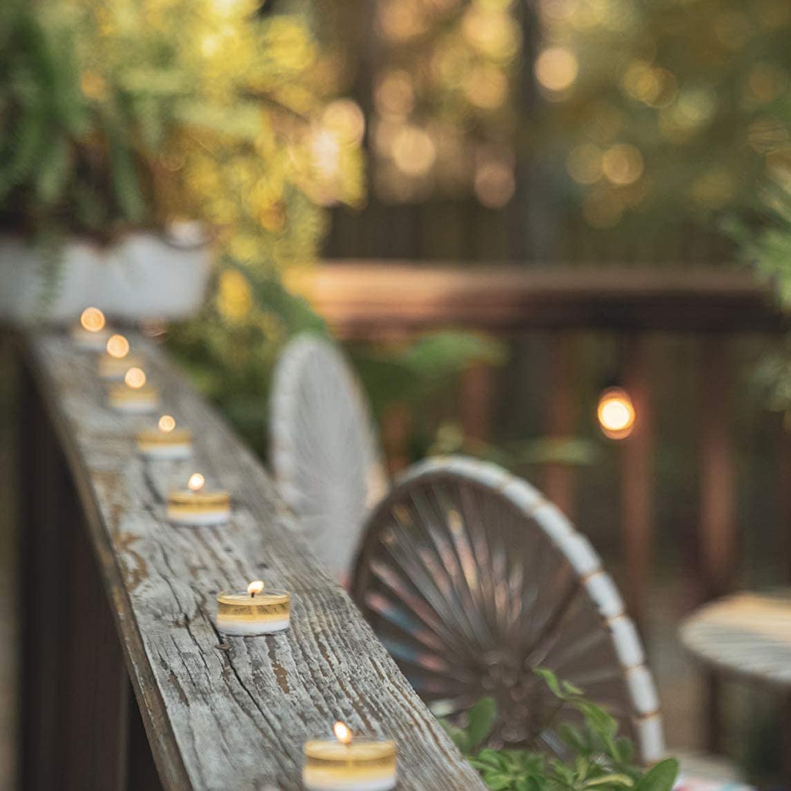 Murphys Naturals Mosquito Bug Repellent Tea Light Candles for Outdoor Patio, Citronella & Essential Oils, 4-Hour Burn Time Each,