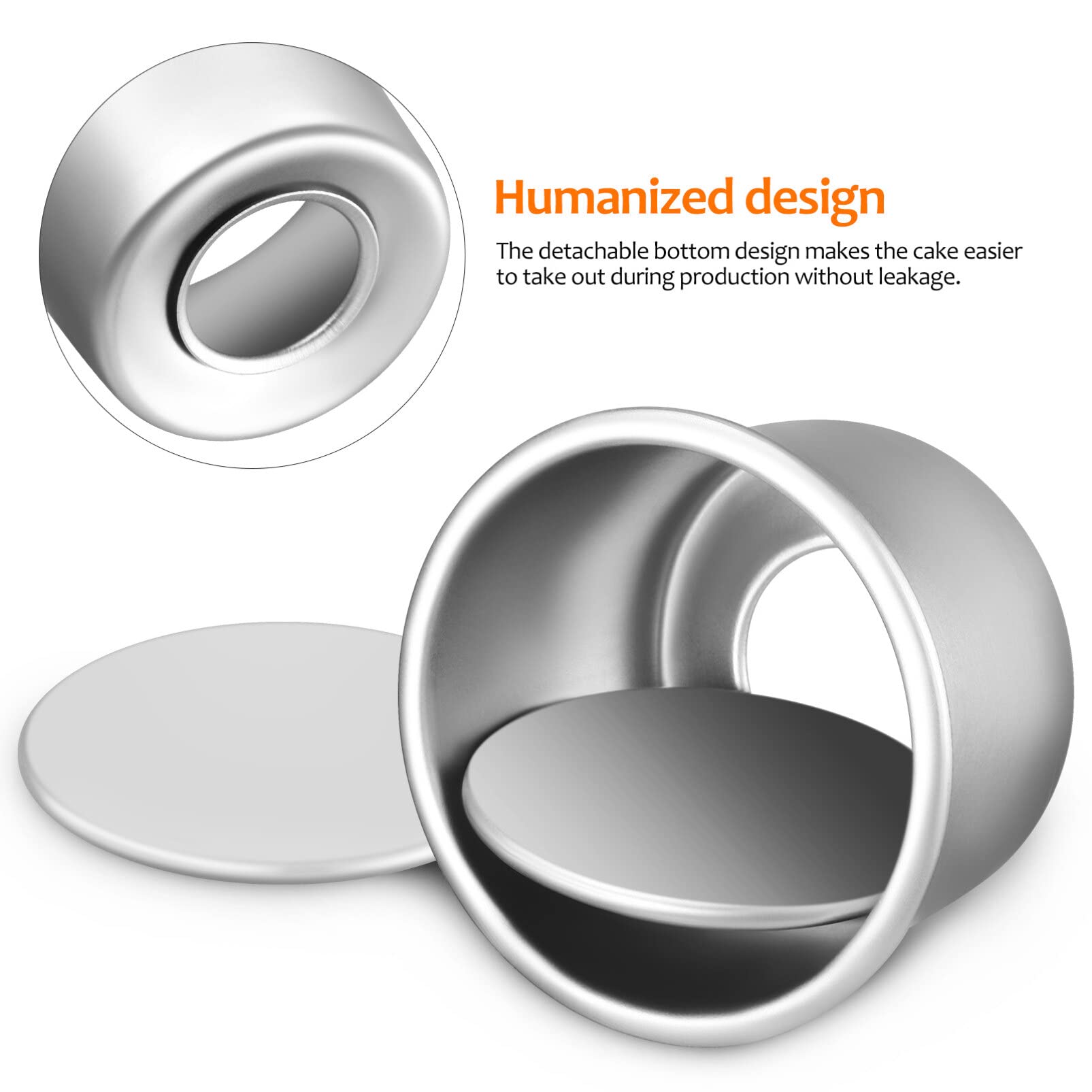 Upkoch Cheesecake Pans 12 Pcs Round Cake Pans With Removable Bottom Non-Stick Cheesecake Pan Aluminum Cake Mold Baking Pan Small