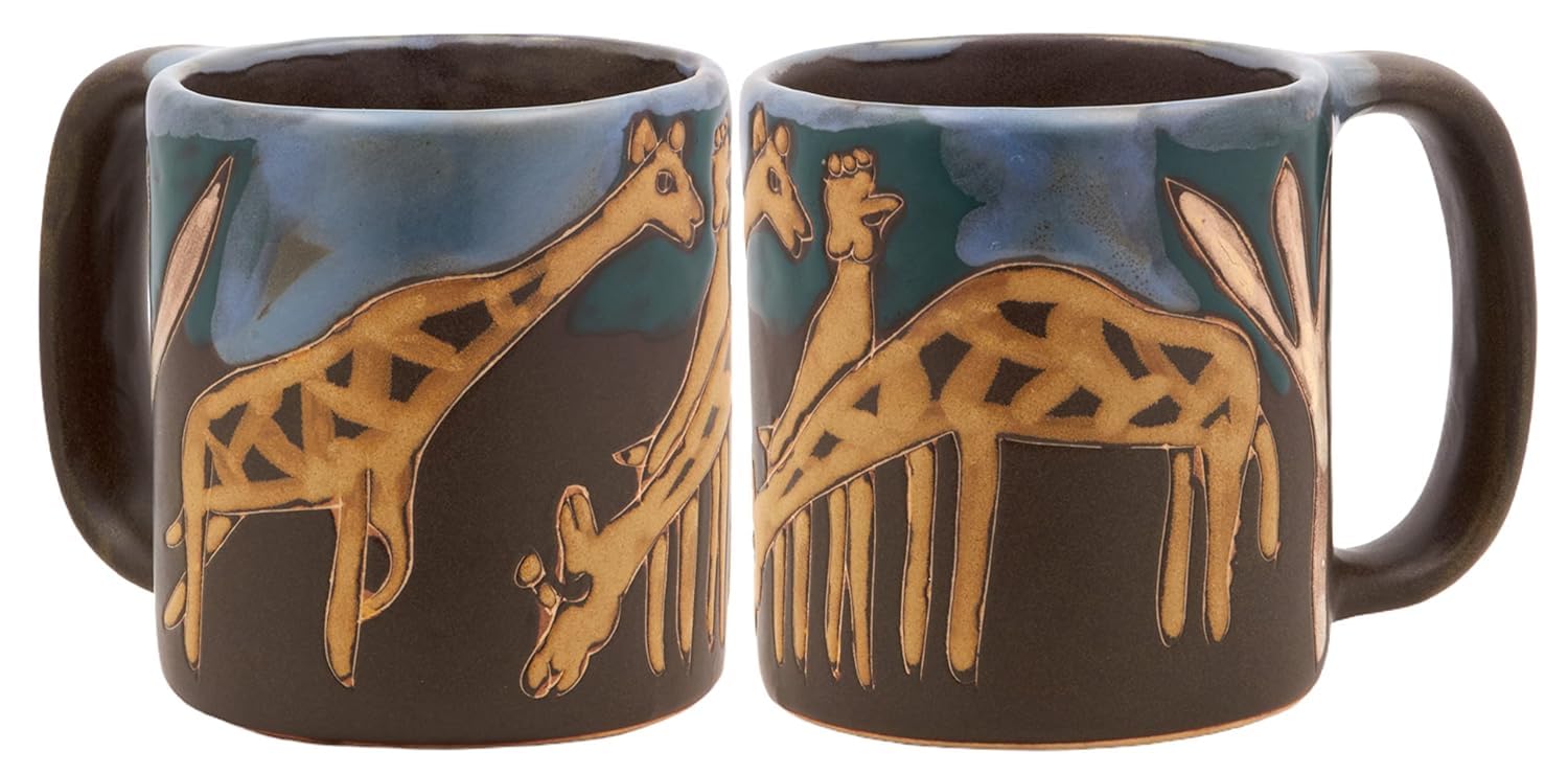 Mara Stoneware Mug - Giraffes - 16 oz