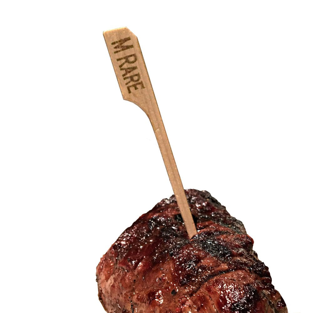 Eco Friendly Bamboo Steak Markers - Medium Rare - 1,000 ct