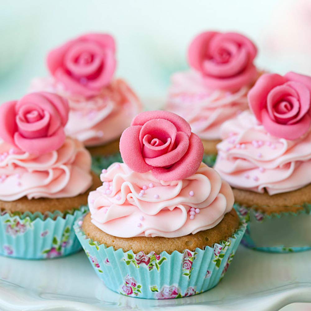 Sienon 33 Cavity Rose Flowers And Leaves Fondant Candy Silicone Molds For Sugarcraft, Cupcake Toppers, Soap, Polymer Clay,Crafti