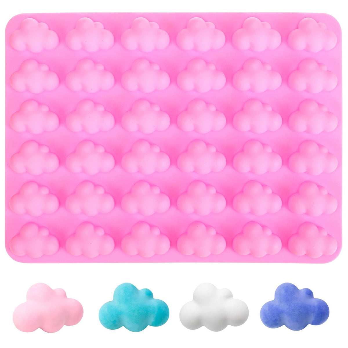 Upkoch Cloud Silicone Mold Ice Cube Mold Cookie Stencils Silicone Cookie Mold Candle Wax Molds Gum Paste Molds Diy Chocolate Reu