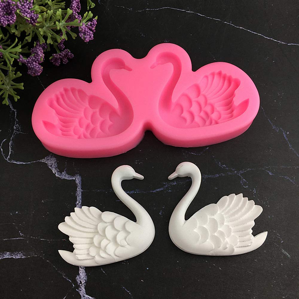 Cute Swan Silicone Fondant Mold For Cake Cupcake Topper Sugar Craft Decorating Paper Clay Resin Mold