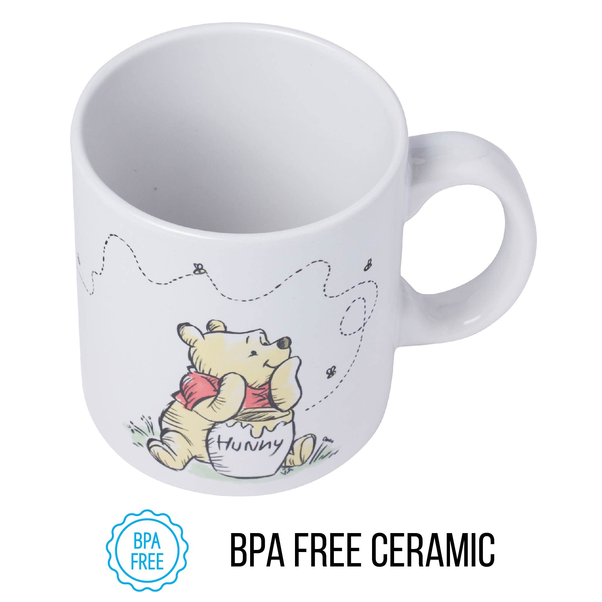 Silver Buffalo Disney Winnie the Pooh But First Hunny Piglet Ceramic Coffee Mug, 20 Ounces