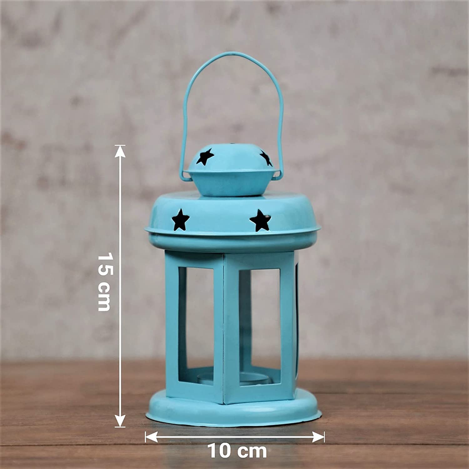Decorate India Pack of 4 Lanterns Tealight Candle Holder Iron Tealight Holder Set (Multicolor, Pack of 4) Cast Iron Tealight Hol