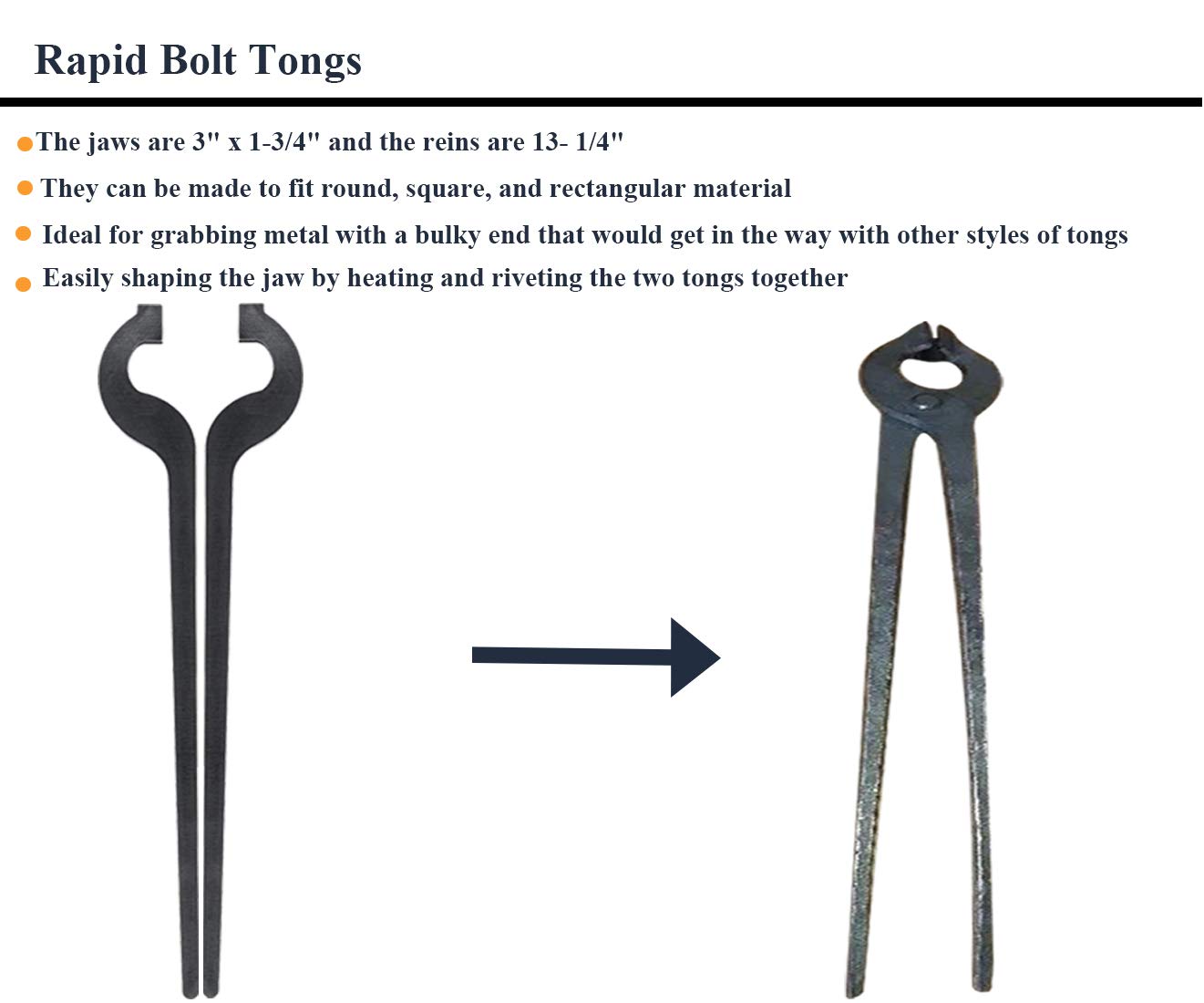 Rapid Tongs Bundle Set 6 Type Of Tong Bundles Set Diy Rapid Tongs Comes With Rivet For Beginner Futher Smithing